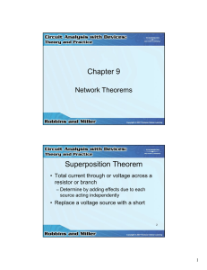 Chapter 9 Superposition Theorem