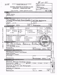 “Mount Holly,” National Register Nomination Form, August 1973.