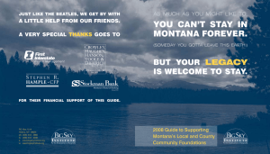 YOU CAN`T STAY IN MONTANA FOREVER.