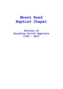 Mount Road Baptist Chapel - Mount Road Baptist Church