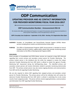 ODP Announcement 056-16
