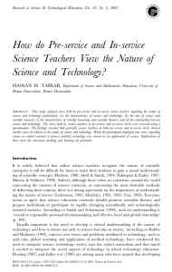 How do Pre-service and In-service Science Teachers View the