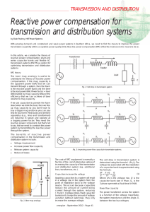 Reactive power compensation for transmission and distribution