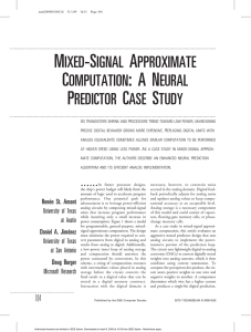 mixed-signal approximate computation:aneural predictor case study