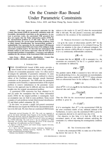 On The Cramer-rao Bound Under Parametric Constraints