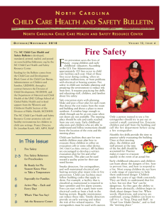 Fire Safety - North Carolina Child Care Health and Safety Resource