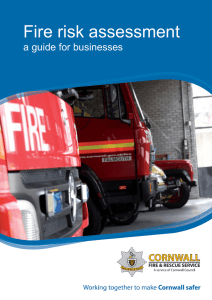 Fire Risk Assessment Small / Med Businesses