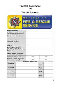 Fire Risk Assessment For Simple Premises