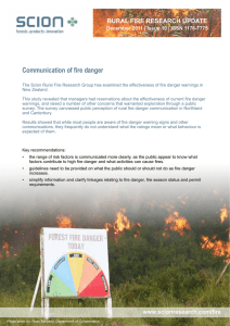 Communication of fire danger