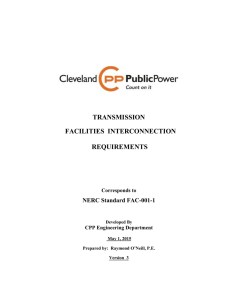 transmission facilities interconnection requirements