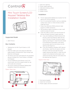 Mini Touch Screen/LCD Keypad Tabletop Box Installation