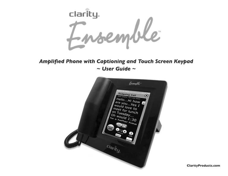 Amplified Phone with Captioning and Touch Screen