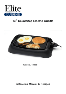 13״ Countertop Electric Griddle