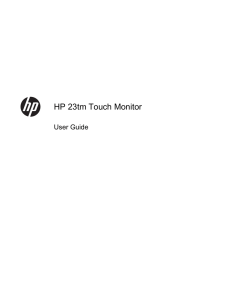 HP 23tm Touch Monitor User Guide