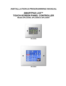 SMARTPAD LCD™ TOUCH-SCREEN PANEL CONTROLLER