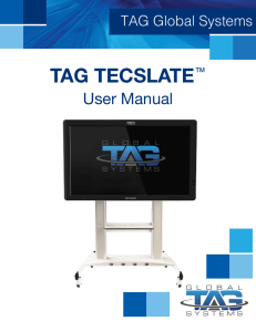 TAG TECSLATE™ User Manual