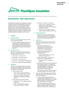 Specification: Wall Applications - Plasti-Fab