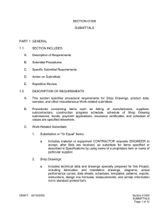 Submittals