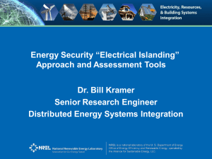 Dr. Bill Kramer Senior Research Engineer Distributed Energy