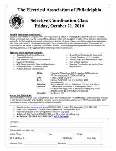 2016 Fall Selective Coordination Class