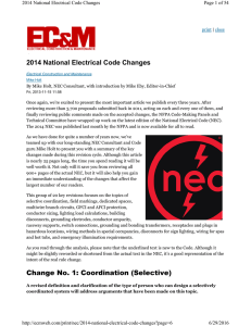 Change No. 1: Coordination (Selective)