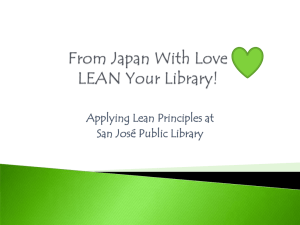 Applying Lean Principles at San José Public Library