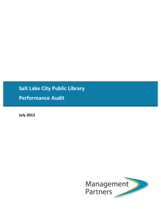 Salt Lake City Public Library Performance Audit
