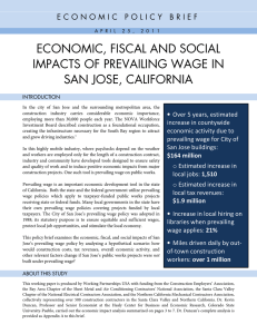 economic, fiscal and social impacts of prevailing wage in san jose