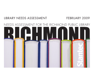 NEEDS ASSESSMENT FOR THE RICHMOND PUBLIC LIBRARY