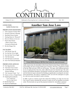 Another San Jose Loss - Preservation Action Council of San Jose