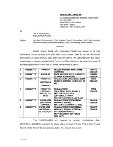The CANDIDATES are required to properly tick/indicate their