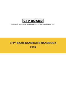 the CFP® Exam Candidate Handbook