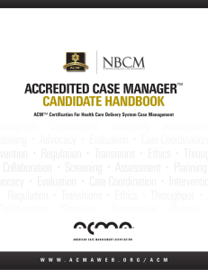 Candidate Handbook - American Case Management Association