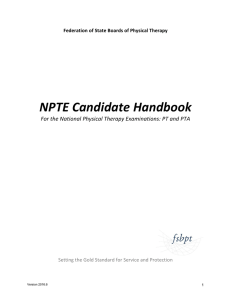Candidate Handbook - The Federation of State Boards of Physical