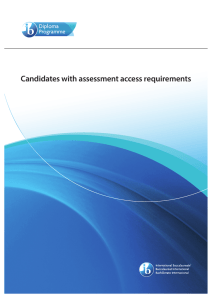 Candidates with assessment access requirements