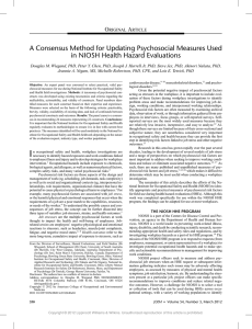 A Consensus Method for Updating Psychosocial