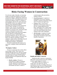 Risks Facing Women in Construction