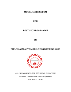 model curriculum for post ssc programme in diploma in