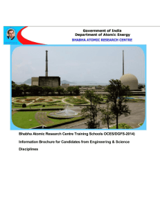 Bhabha Atomic Research Centre Training Schools OCES/DGFS