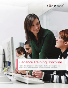 Cadence Training Brochure