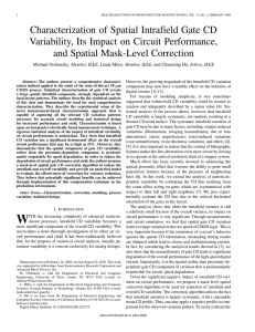 Characterization of Spatial Intrafield Gate CD Variability, Its Impact
