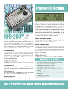 RFD-200 S2 Datasheet - Vanguard Instruments Company, Inc.