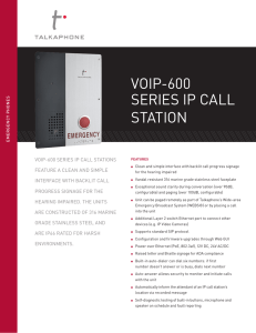 voip-600 series ip call station - Talk-A