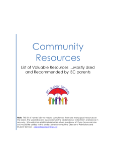 Community Resource List