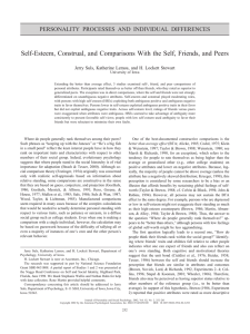Self-Esteem, Construal, and Comparisons With the Self