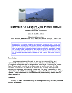 Mountain Air Country Club Pilot`s Manual