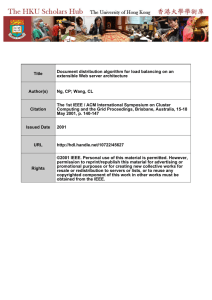 Document distribution algorithm for load balancing on an extensible