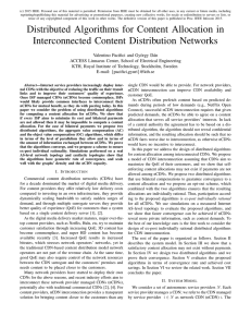 Distributed Algorithms for Content Allocation in Interconnected