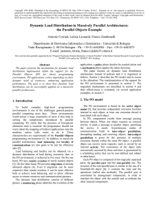 Dynamic Load Distribution in Massively Parallel Architectures: the