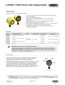 U-GAGE® T30UX Series with Analog Output